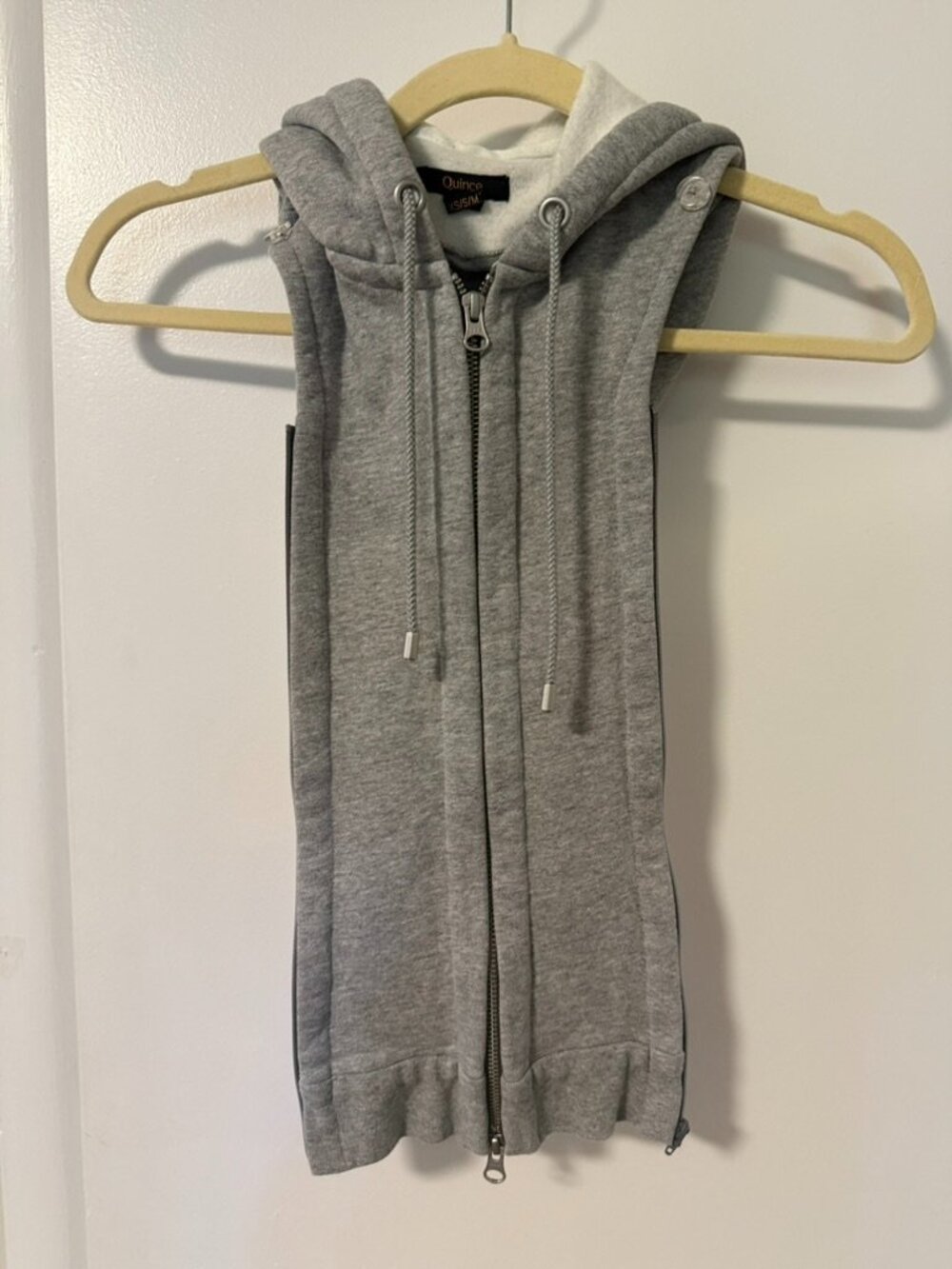 Quince Scuba Convertible Blazer + Fleece Hoodie Insert Bundle-Navy/Heather Grey - Picture 4 of 5